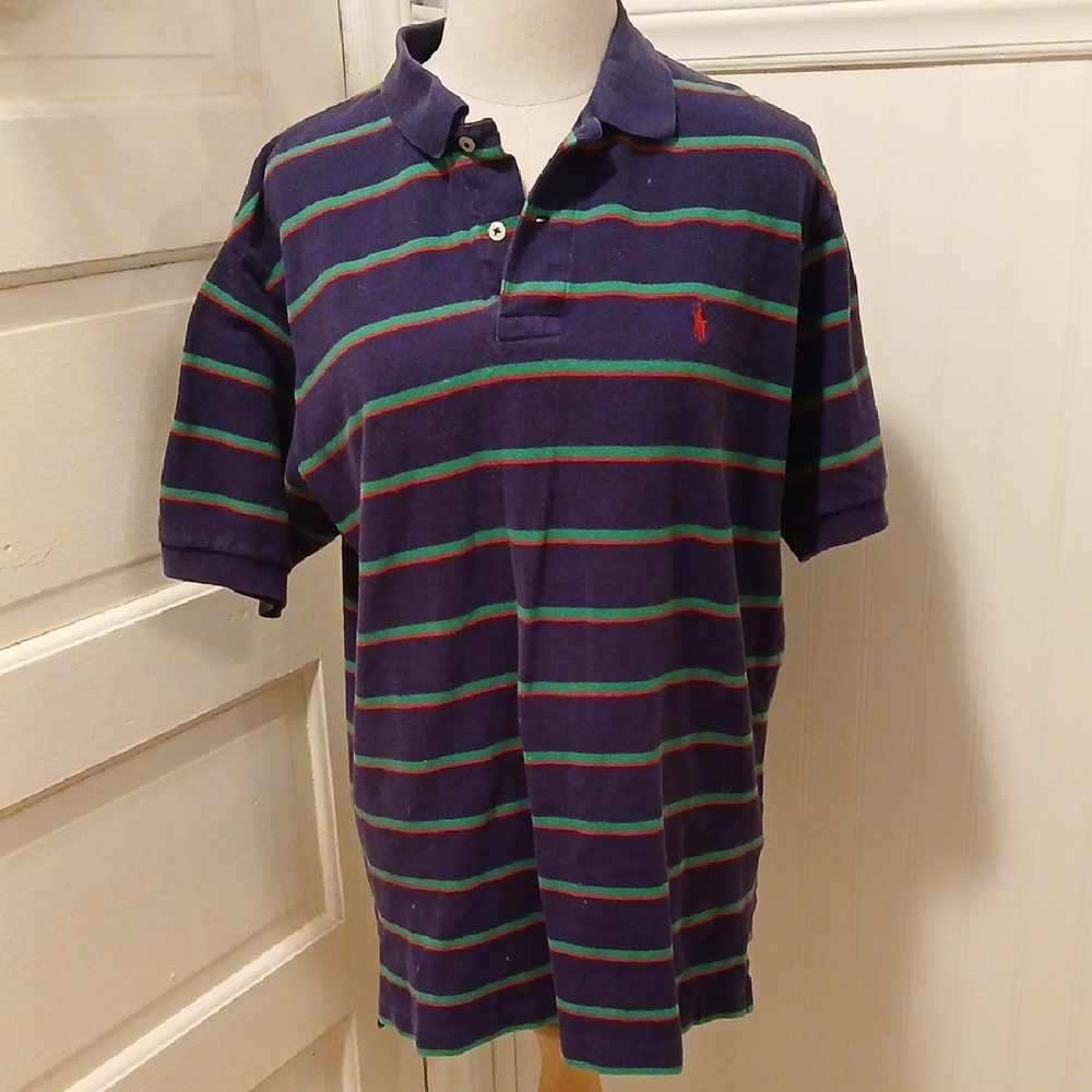 Polo by Ralph Lauren Navy Striped Polo Shirt